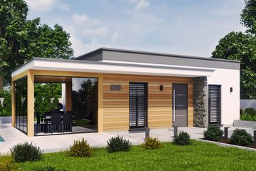  Projekt domu Lens 2 C dom mieszkalny, całoroczny (SLN2834) - projekt domu parterowego - Zdjęcie 1