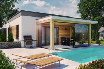  Projekt domu Lens 2 C dom mieszkalny, całoroczny (SLN2834) - projekt domu parterowego - Zdjęcie 2