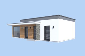  Projekt domu Lens 2 C dom mieszkalny, całoroczny (SLN2834) - projekt domu parterowego - Zdjęcie 3