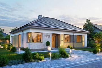  Projekt domu Domena 150 C1 (WRW1383) - projekt domu parterowego - Zdjęcie 1