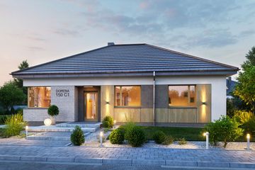  Projekt domu Domena 150 C1 (WRW1383) - projekt domu parterowego - Zdjęcie 3