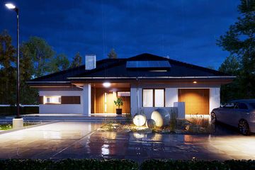  Projekt domu Jerzynka z garażem 1-st. [A] (WRF2398) - projekt domu parterowego - Zdjęcie 3