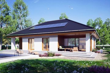  Projekt domu Jerzynka z garażem 1-st. [A] (WRF2398) - projekt domu parterowego - Zdjęcie 4