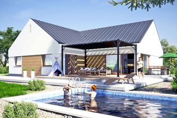  Projekt domu Magnetyt III z garażem 2-st. [A] (WRF2396) - projekt domu parterowego - Zdjęcie 3