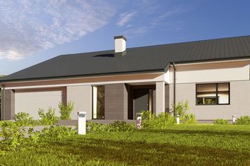  Projekt domu uA351 (WCB1486) - projekt domu parterowego - Zdjęcie 1