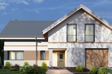  Projekt domu uA353 (WCB1485) - projekt domu parterowego z poddaszem - Zdjęcie 1