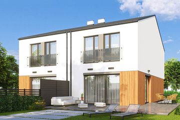  Projekt domu Julian 2 - bliźniak LLL (WRD3142) - projekt domu z pełnym piętrem - Zdjęcie 1