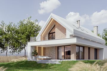  Projekt domu Nasza Stodoła S powiększona (KRY1004) - projekt domu parterowego z poddaszem - Zdjęcie 2