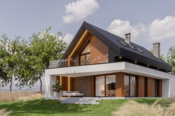  Projekt domu Nasza Stodoła S powiększona (KRY1004) - projekt domu parterowego z poddaszem - Zdjęcie 4