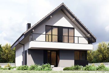  Projekt domu uA354 (WCB1484) - projekt domu parterowego z poddaszem - Zdjęcie 1