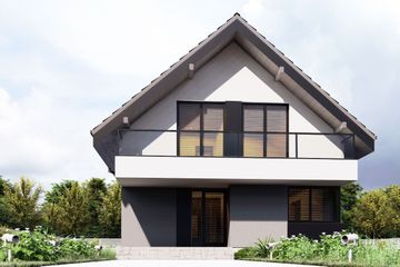  Projekt domu uA354 (WCB1484) - projekt domu parterowego z poddaszem - Zdjęcie 2