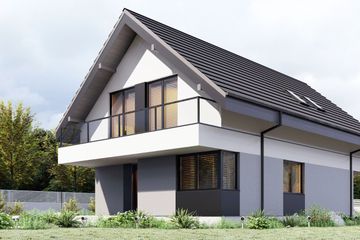  Projekt domu uA354 (WCB1484) - projekt domu parterowego z poddaszem - Zdjęcie 3