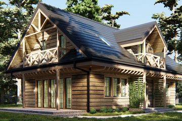  Projekt domu uA361 (WCB1482) - projekt domu parterowego z poddaszem - Zdjęcie 2