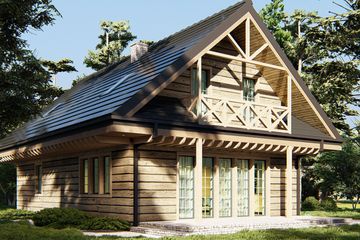  Projekt domu uA361 (WCB1482) - projekt domu parterowego z poddaszem - Zdjęcie 3