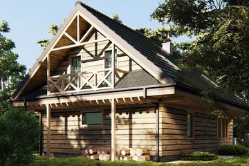  Projekt domu uA361 (WCB1482) - projekt domu parterowego z poddaszem - Zdjęcie 4