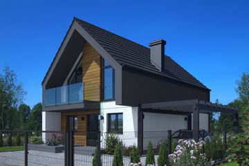  Projekt domu Smart 1 (KZM1010) - projekt domu parterowego z poddaszem - Zdjęcie 4