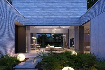  Projekt domu z patio 2 (WAW1161) - projekt domu parterowego - Zdjęcie 2
