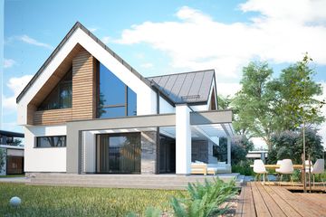  Projekt domu Tenerisa (KKF1037) - projekt domu parterowego z poddaszem - Zdjęcie 2