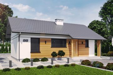  Projekt domu Miami C dom mieszkalny, całoroczny (SLN2822) - projekt domu parterowego - Zdjęcie 1