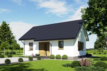 Projekt domu N31-BG - parterowy dom o powierzchni 53,14 m², dach dwuspadowy - ujęcie 2