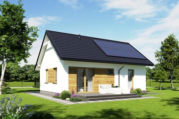 Projekt domu N31-BG - parterowy dom o powierzchni 53,14 m², dach dwuspadowy - ujęcie 3