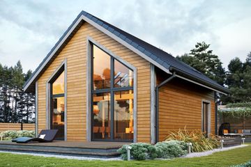  Projekt domu Erna 3 drewniana (BSE1239) - projekt domu parterowego - Zdjęcie 1