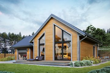  Projekt domu Erna 4 drewniana (BSE1240) - projekt domu parterowego - Zdjęcie 2