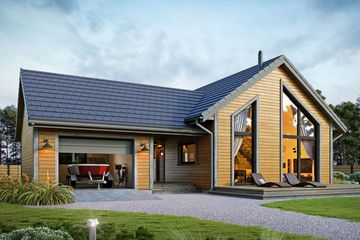  Projekt domu Erna 4 drewniana (BSE1240) - projekt domu parterowego - Zdjęcie 1