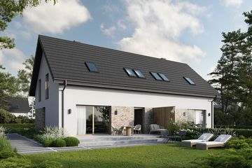  Projekt domu Eco 47 - dwulokalowy (WOZ1064) - projekt domu parterowego z poddaszem - Zdjęcie 2