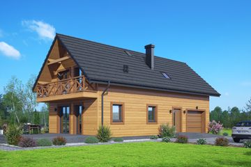  Projekt domu Bartkowo ag dws (KRP2731) - projekt domu parterowego z poddaszem - Zdjęcie 1