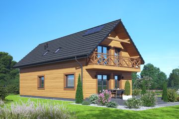  Projekt domu Bartkowo ag dws (KRP2731) - projekt domu parterowego z poddaszem - Zdjęcie 2