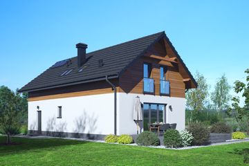  Projekt domu Cedry ag m (KRP2732) - projekt domu parterowego z poddaszem - Zdjęcie 2