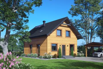  Projekt domu Gładyszowo a3 dw (KRP2734) - projekt domu parterowego z poddaszem - Zdjęcie 1