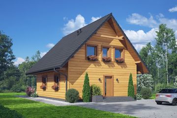  Projekt domu Gryfice a3 dws (KRP2740) - projekt domu parterowego z poddaszem - Zdjęcie 1