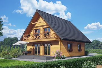  Projekt domu Gryfice a3 dws (KRP2740) - projekt domu parterowego z poddaszem - Zdjęcie 2