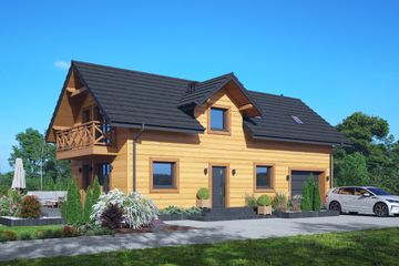  Projekt domu Jugów ag dws (KRP2739) - projekt domu parterowego z poddaszem - Zdjęcie 1