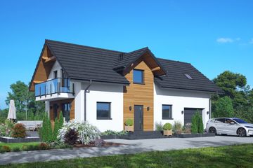  Projekt domu Jugów ag m (KRP2741) - projekt domu parterowego z poddaszem - Zdjęcie 1