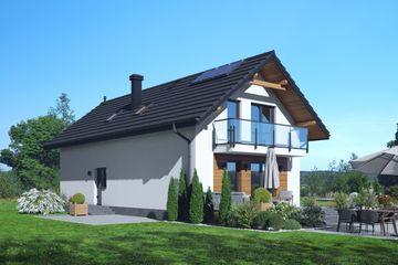  Projekt domu Jugów ag m (KRP2741) - projekt domu parterowego z poddaszem - Zdjęcie 2