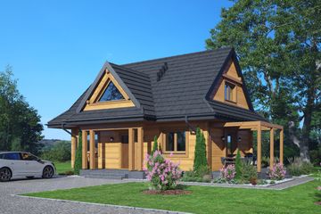  Projekt domu Zawoja 14 dw (KRP2738) - projekt domu parterowego z poddaszem - Zdjęcie 1