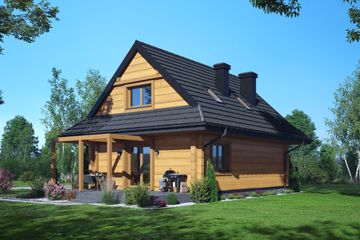  Projekt domu Zawoja 14 dw (KRP2738) - projekt domu parterowego z poddaszem - Zdjęcie 2