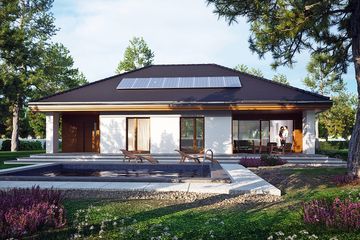  Projekt domu Jerzynka II z garażem 1-st. [A] (WRF2405) - projekt domu parterowego - Zdjęcie 4