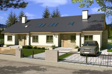  Projekt domu Małgosia g - dwulokalowy LLL (WRD3162) - projekt domu parterowego - Zdjęcie 1