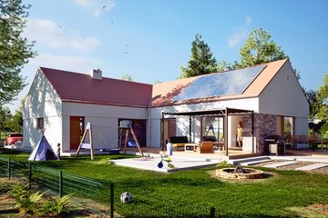  Projekt domu Pleszka z garażem 1-st. [A] (WRF2407) - projekt domu parterowego - Zdjęcie 4