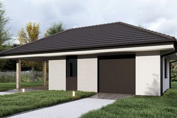  Projekt budynku gospodarczego uAG22 (WCB1501) - projekt budynku parterowego - Zdjęcie 1