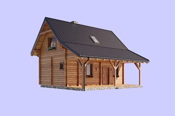  Projekt domu L-320 (SLU1040) - projekt domu parterowego z poddaszem - Zdjęcie 3