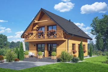  Projekt domu Gąsawa a3 dws (KRP2744) - projekt domu parterowego z poddaszem - Zdjęcie 1