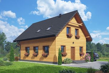  Projekt domu Gąsawa a3 dws (KRP2744) - projekt domu parterowego z poddaszem - Zdjęcie 2