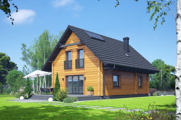  Projekt domu Grodziec a3 dw (KRP2745) - projekt domu parterowego z poddaszem - Zdjęcie 1