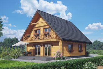  Projekt domu Gryfice a3 dw (KRP2746) - projekt domu parterowego z poddaszem - Zdjęcie 1