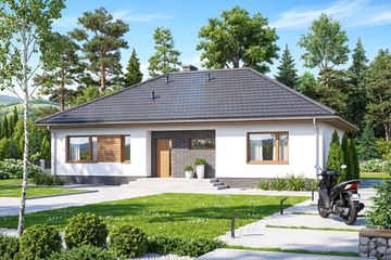  Projekt domu Mokka plus 4s (WOF1220) - projekt domu parterowego - Zdjęcie 2